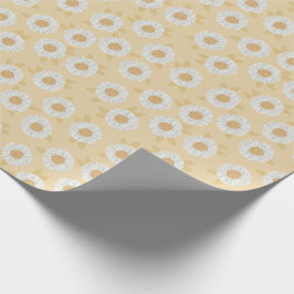 Boho Daisy Yellow Floral Baby Shower Geschenkpapier