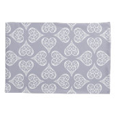 Boho Damask Herzdesign Elegante Feminine Chic Kissenbezug (Rückseite-Links)