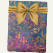 Boho Damask lila Goldgold Geschenkpapier