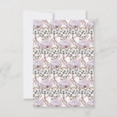 Boho Dandelion Floral Pagan Handfasting RSVP Karte (Rückseite)