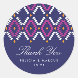 Boho Danke, Aufkleber, Danke, Label, Gefallen Runder Aufkleber