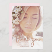 Boho Danke | Foto Abschluss Vielen Dank Ankündigung (Vorne/Hinten)