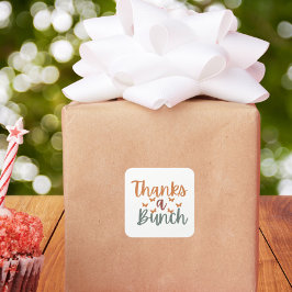 Boho Danke für ein paar kleine Unternehmen Quadratischer Aufkleber