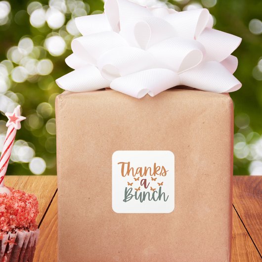 Boho Danke für ein paar kleine Unternehmen Quadratischer Aufkleber