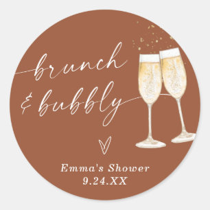 Boho Dankeschön-Aufkleber   Moderne Terrakotta Runder Aufkleber