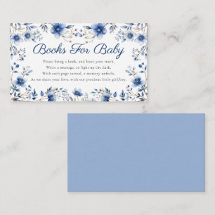 Boho Dark & Dusty Blue Wildblumen Books for Baby Begleitkarte