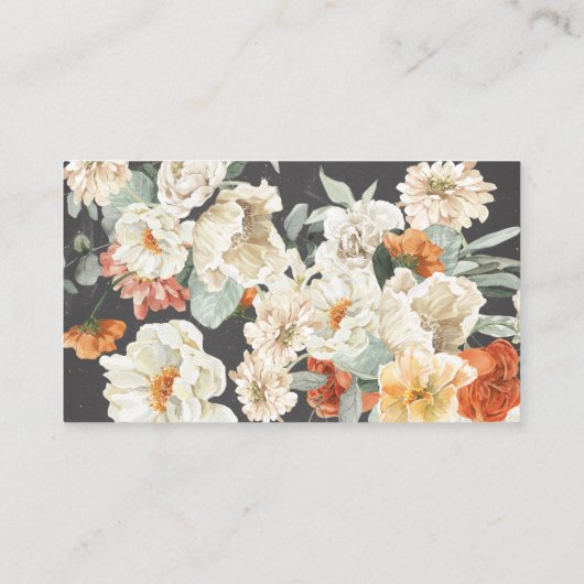 Boho Dark Floral Greenery Botanical Book Request Begleitkarte (Rückseite)