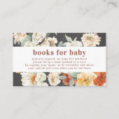 Boho Dark Floral Greenery Botanical Book Request Begleitkarte (Vorderseite)