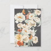 Boho Dark Floral | HochzeitsrSVP RSVP Karte (Rückseite)