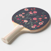Boho Dark Floral Modern Tischtennis Schläger (Vorderseite)