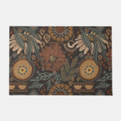 Boho Dark Jungle Floral Geometrics Fußmatte (Vorderseite)