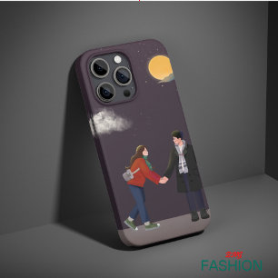 Boho Dark Lila Colorful Illustrative Couple iPhone 16 Pro Max Hülle