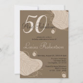 Boho Dark Modern Leaf Alle Alten Geburtstag Einladung (Vorderseite)