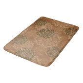 Boho Dark Rust Mandalases Bath Mat Badematte (Schrägansicht)