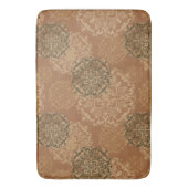 Boho Dark Rust Mandalases Bath Mat Badematte (Vorderseite Vertikal)