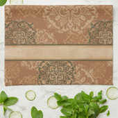 Boho Dark Rust Mandalases Küchentücher (Gefaltet)