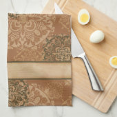 Boho Dark Rust Mandalases Küchentücher (Viertel Falte)