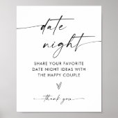 Boho Date Night Ideas, Moderne Minimalistisch Brid Poster (Vorne)