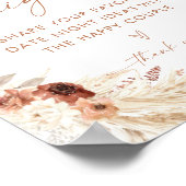 Boho Date Night Ideas | Terracotta Pampas Grass Poster (Ecke)