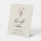 Boho Date Night Sign Sockelschild (Vorderseite)
