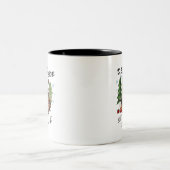 Boho Dead Inside Rustikale Weihnachten Zweifarbige Tasse (Mittel)
