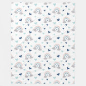 Boho-Decke Geschenk Regenbogen Pastell für Kinder Fleecedecke (Vorderseite)