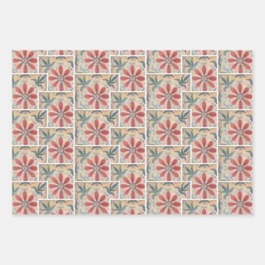 Boho Decorative Mulitple Tile Geschenkpapier Set (Vorderseite 3)