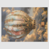 Boho Decoupage Dekoriert Vintage Heißluftballon Seidenpapier (Vorderseite)