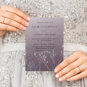 Boho Deep Lila Foliage Hochzeit Einladung