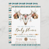 Boho Deer Antler Baby Shower Einladungen (Vorne/Hinten)