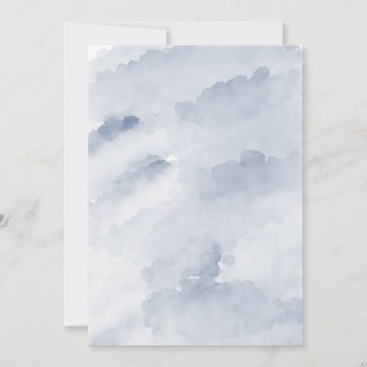 Boho Deer Antler Blue Floral Junggeselinnen-Abschi Einladung (Rückseite)