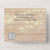 Boho Deer Antler Floral Wedding All In One Einladung (Rückseite)