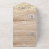 Boho Deer Antler Floral Wedding All In One Einladung (Außenbereich)