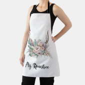 Boho Deer Antler Floral Wedding Schürze (InSitu)