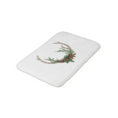 Boho Deer Antlers | Rustikale Weihnachtsblume Badematte (Schrägansicht)