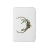Boho Deer Antlers | Rustikale Weihnachtsblume Badematte (Vorderseite Vertikal)