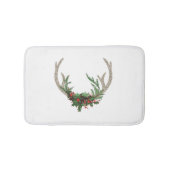 Boho Deer Antlers | Rustikale Weihnachtsblume Badematte (Vorderseite)
