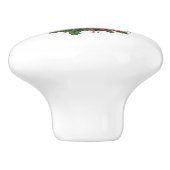 Boho Deer Antlers | Rustikale Weihnachtsblume Keramikknauf (Seitenansicht)