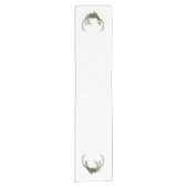 Boho Deer Antlers | Rustikale Weihnachtsblume Kurzer Tischläufer (Vorderseite)