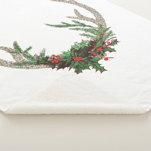 Boho Deer Antlers | Rustikale Weihnachtsblume Sherpadecke (3/4)