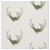 Boho Deer Antlers | Rustikale Weihnachtsblume Stoff (Muster)