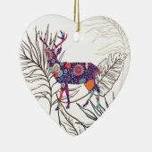 Boho Deer Bleibe Wild Sinti und Roma Child Keramik Ornament (Rechts)