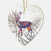 Boho Deer Bleibe Wild Sinti und Roma Child Keramik Ornament (Links)