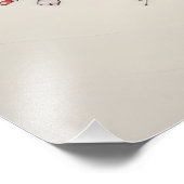 Boho Deer farbenfrohe Blume Fotodruck (Ecke)