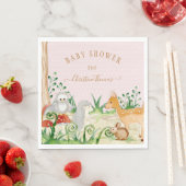 BOHO Deer Igel Owl Forest Woodsy Babydusche Serviette (Beispiel)