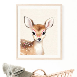 Boho Deer Kinderzimmer Poster