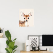 Boho Deer Kinderzimmer Poster (Heimbüro)