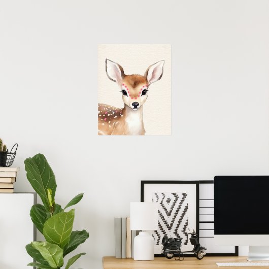 Boho Deer Kinderzimmer Poster (Heimbüro)