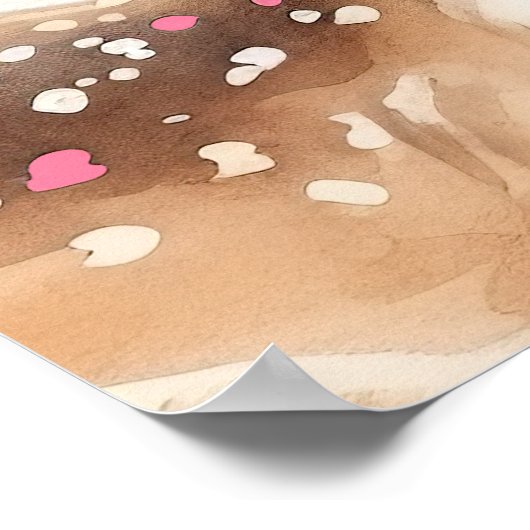 Boho Deer Kinderzimmer Poster (Ecke)