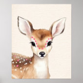 Boho Deer Kinderzimmer Poster (Vorne)